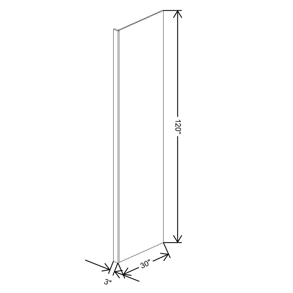 Fabuwood Allure Nexus Frost 3"W - 30"D X 120"H Refrigerator End Panel